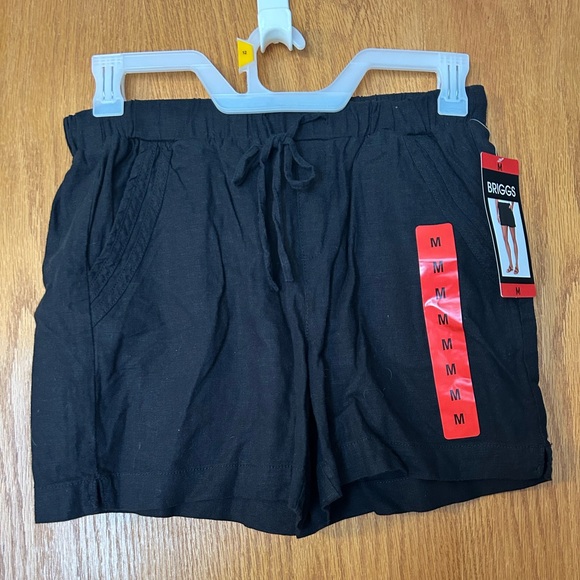 Women’s black linen shorts - Picture 1 of 4